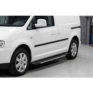 Боковые пороги Bosphorus Grey (2 шт., алюминий) Volkswagen Caddy 2010-2015 гг. фото 1