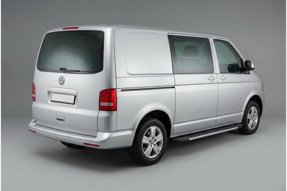Volkswagen T5 2010-2015 гг. Боковые пороги Bosphorus Grey (2 шт., алюминий) Image