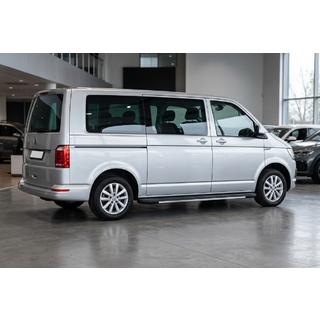 Боковые пороги Bosphorus Grey (2 шт., алюминий) Volkswagen T6 2015-2024 гг. фото 1