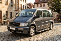 Mercedes Vito W638 1996-2003 гг. Боковые пороги Bosphorus Grey (2 шт., алюминий) фото 1