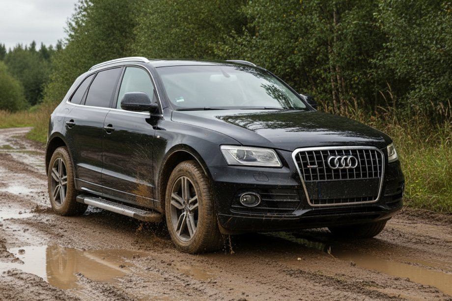 Audi Q5 2008-2017 гг. Боковые Подножки New Vision Grey (2 шт., Алюминий) Image