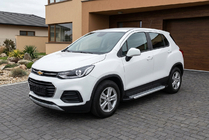 Chevrolet Trax 2012-2023 гг. Боковые Подножки New Vision Grey (2 шт., Алюминий) фото 1
