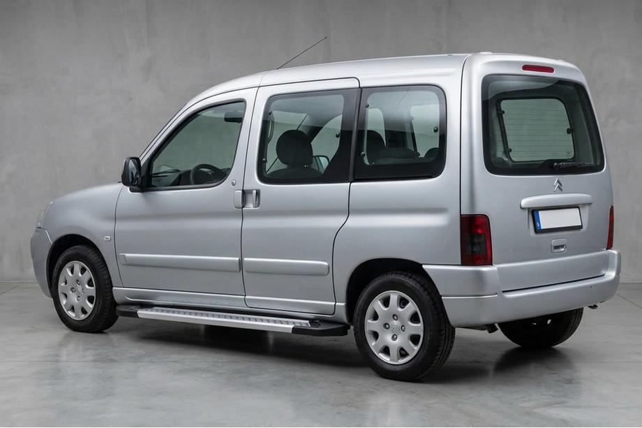 Citroen Berlingo 1996-2008 гг. Боковые Подножки New Vision Grey (2 шт., Алюминий) Фото 1