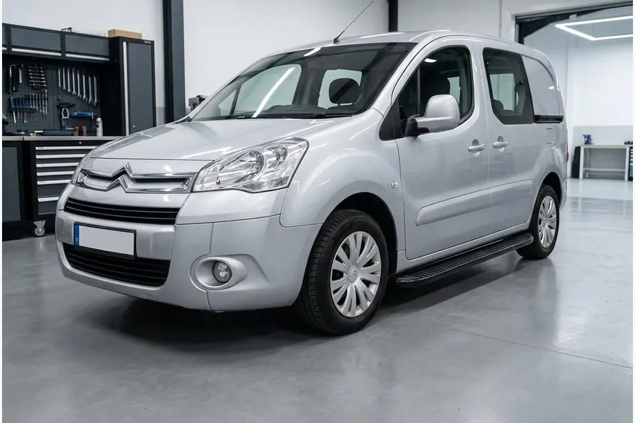 Citroen Berlingo 2008-2018 гг. Боковые Подножки Tayga Black (2 шт., Алюминий) Image