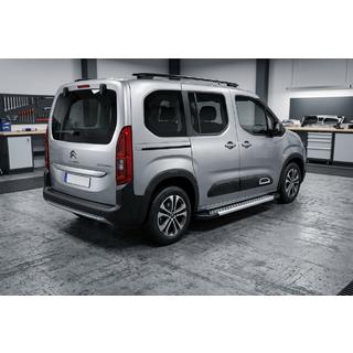 Боковые Подножки New Vision Grey (2 шт., Алюминий) Citroen Berlingo/Multispace 2018- гг. фото 1