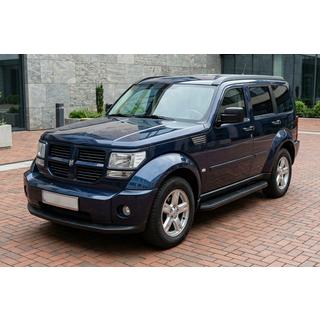 Боковые Подножки Tayga Black (2 шт., Алюминий) Dodge Nitro 2006-2011 гг. фото 1