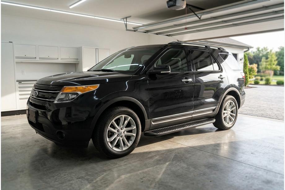 Ford Explorer 2011-2019 гг. Боковые Подножки Tayga Black (2 шт., Алюминий) Image