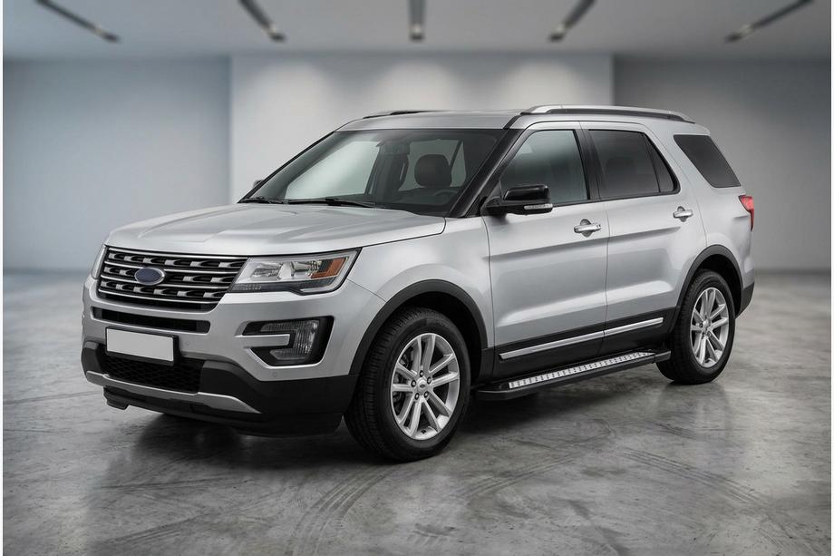 Ford Explorer 2011-2019 гг. Боковые пороги New Vision Black (2 шт., алюминий) Image