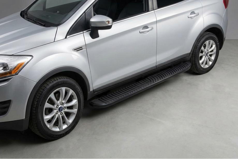 Ford Kuga 2008-2013 гг. Боковые Подножки Tayga Black (2 шт., Алюминий) Image
