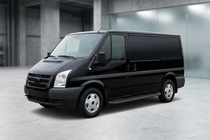 Ford Transit 2000–2014 гг. Боковые Подножки Tayga Black (2 шт., Алюминий) фото 1