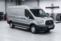 Ford Transit 2014- гг. Боковые Подножки New Vision Grey (2 шт., Алюминий) фото 1