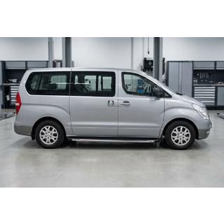 Боковые пороги BlackLine (2 шт., алюминий) Hyundai H300, H1, Starex 2008-2020 гг. фото 2