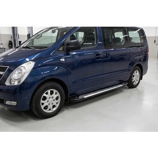 Боковые Подножки Line (2 шт., Алюминий) Hyundai H300, H1, Starex 2008-2020 гг. фото 3