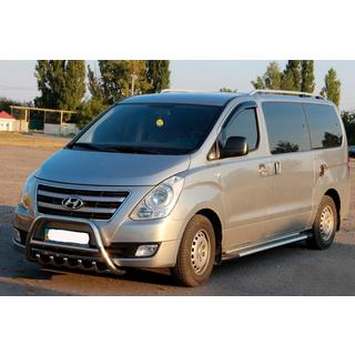 Боковые Подножки Line (2 шт., Алюминий) Hyundai H300, H1, Starex 2008-2020 гг. фото 1