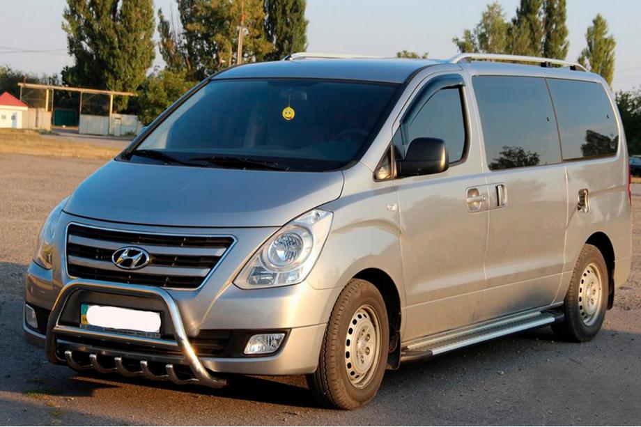 Hyundai H300, H1, Starex 2008-2020 гг. Боковые Подножки Line (2 шт., Алюминий) Фото 1