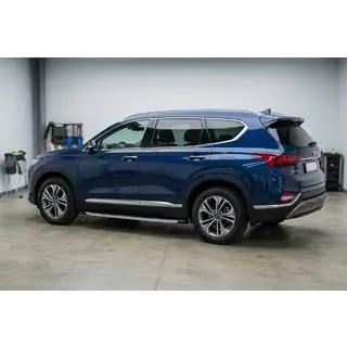 Боковые Подножки BlackLine (2 шт., Алюминий) Hyundai Santa Fe 4 2018-2023 гг. фото 1
