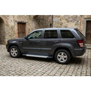 Боковые Подножки New Vision Grey (2 шт., Алюминий) Jeep Grand Cherokee WK 2004-2010 гг. фото 1