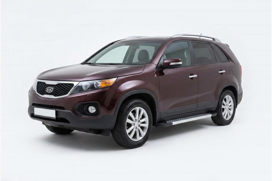 Kia Sorento II XM 2009-2014 гг. Боковые Подножки New Vision Grey (2 шт., Алюминий) 2010-2013 Фото 1