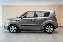 Kia Soul I 2008-2013 гг. Боковые Подножки New Vision Black (2 шт, Алюминий) фото 1