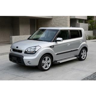 Боковые Подножки New Vision Grey (2 шт, Алюминий) Kia Soul I 2008-2013 гг. фото 1