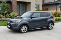 Kia Soul II 2013-2018 гг. Боковые Подножки New Vision Black (2 шт, Алюминий) фото 1