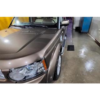 Боковые Подножки Tayga V2 (2 шт., Алюминий) Land Rover Discovery IV 2009-2017 гг. фото 3