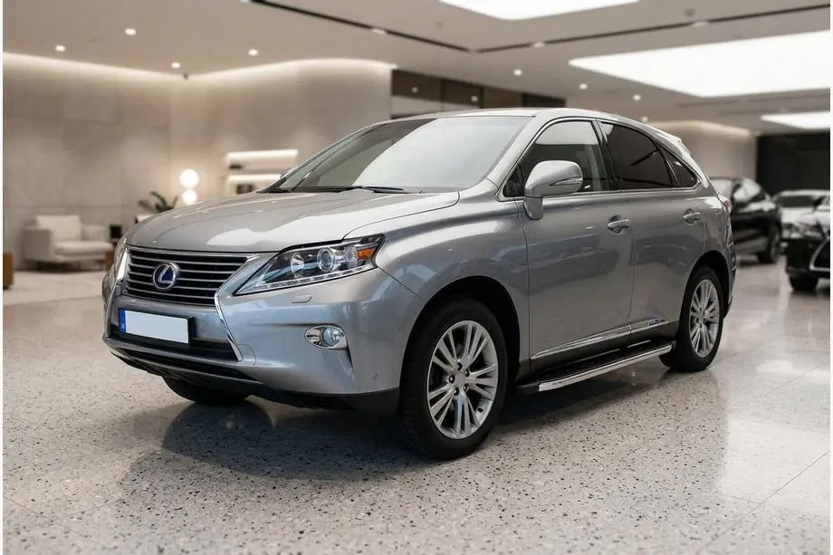 Lexus RX 2009-2015 гг. Боковые Подножки BlackLine (2 шт, Алюминий) Image