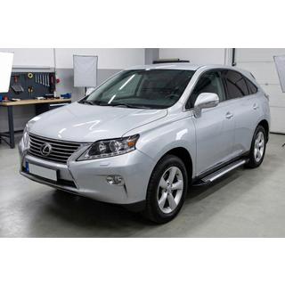 Боковые пороги Line (2 шт, алюминий) Lexus RX 2009-2015 гг. фото 1