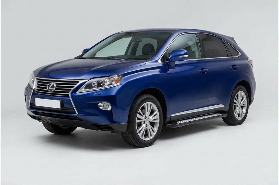 Lexus RX 2009-2015 гг. Боковые Подножки New Vision Black (2 шт, Алюминий) Image