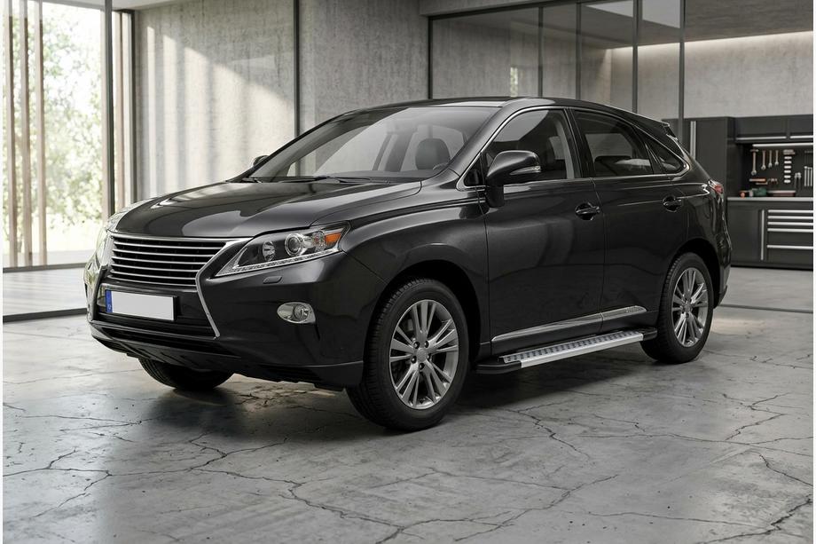 Lexus RX 2009-2015 гг. Боковые Подножки New Vision Grey (2 шт, Алюминий) Image