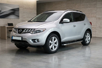 Nissan Murano 2008-2014 гг. Боковые пороги BlackLine (2 шт., алюминий) фото 1