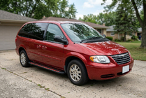 Chrysler Voyager 2001-2007 гг. Боковые Подножки Maya Red (2 шт., Алюминий) фото 1
