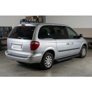 Боковые Подножки Allmond Black (2 шт., Алюминий) Chrysler Voyager 2001-2007 гг. фото 1