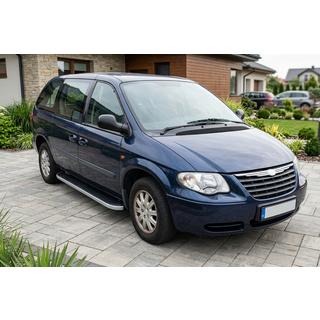Боковые Подножки Tayga Grey (2 шт., Алюминий) Chrysler Voyager 2001-2007 гг. фото 1