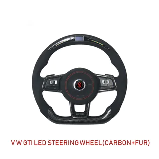 Руль (Карбон + LED индикация) Volkswagen Golf 7/E-Golf 2012-2020 гг. фото 2