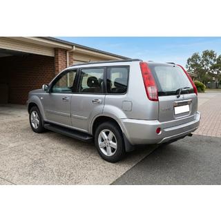 Боковые Подножки Allmond Black (2 шт., алюминий) Nissan X-trail T30 2002-2007 гг. фото 1