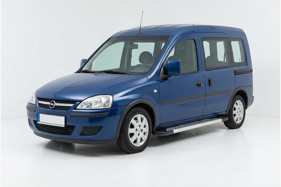 Opel Combo 2002–2012 гг. Боковые Подножки New Vision Grey (2 шт., Алюминий) Image