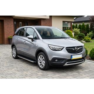 Боковые Подножки BlackLine (2 шт., Алюминий) Opel Crossland X 2017-2024 гг. фото 1