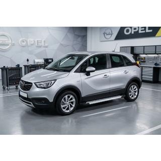 Боковые Подножки New Vision Grey (2 шт., Алюминий) Opel Crossland X 2017-2024 гг. фото 1