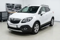Opel Mokka 2012-2021 гг. Боковые Подножки BlackLine (2 шт., Алюминий) фото 1