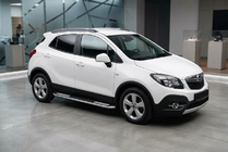 Opel Mokka 2012-2021 гг. Боковые Подножки Tayga V2 (2 шт., Алюминий) фото 1