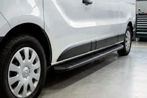 Opel Vivaro 2001–2015 гг. Боковые Подножки Tayga Black (2 шт., Алюминий) фото 1