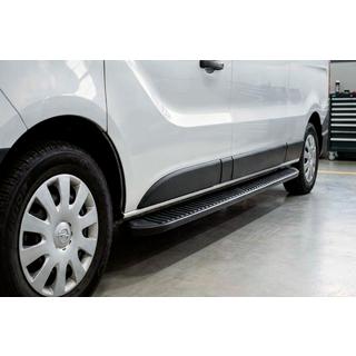 Боковые Подножки Tayga Black (2 шт., Алюминий) Opel Vivaro 2001–2015 гг. фото 1