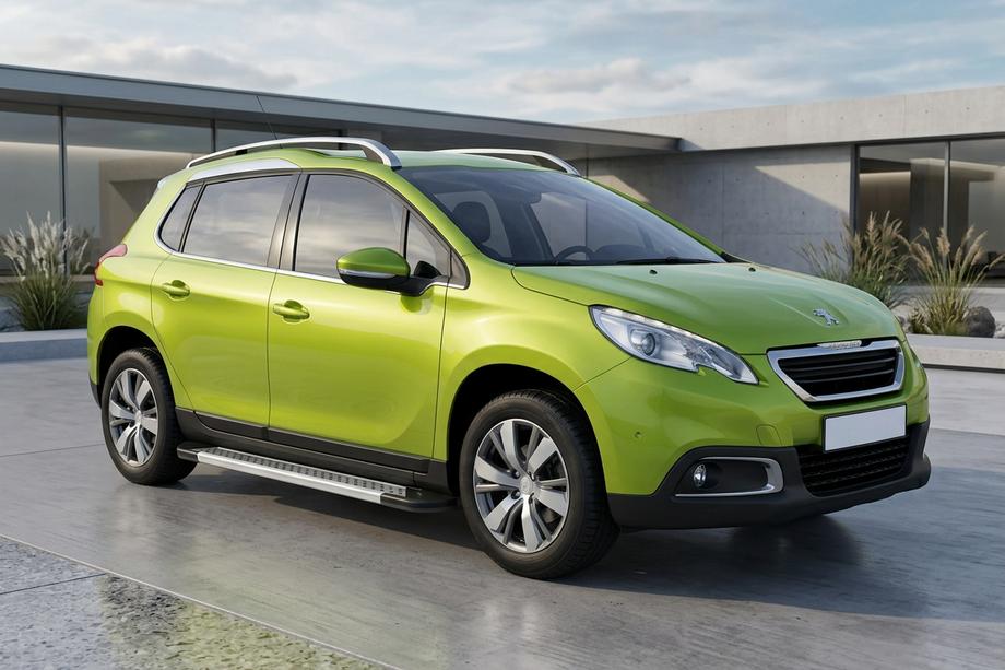 Peugeot 3008 2008-2016 гг. Боковые Подножки New Vision Grey (2 шт., Алюминий) 2008-2014 Image