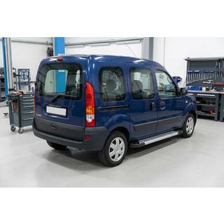 Боковые Подножки New Vision Grey (2 шт., Алюминий) Renault Kangoo 1998-2008 гг. фото 1