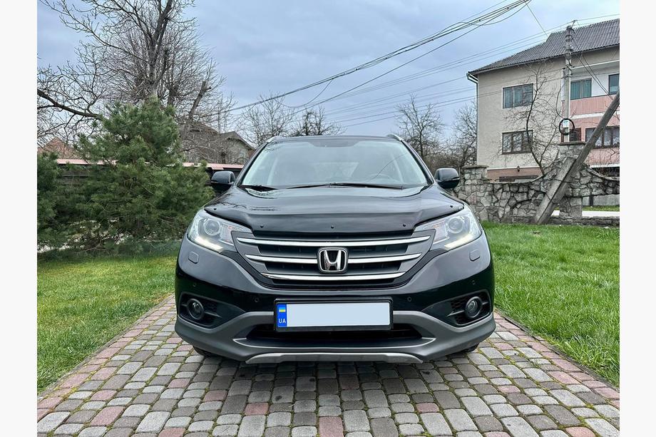 Honda CRV 2012-2016 гг. Дефлектор капота (EuroCap) Фото 4