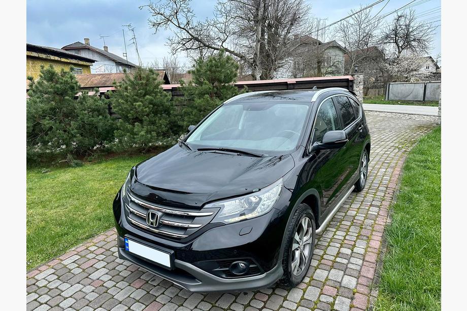 Honda CRV 2012-2016 гг. Дефлектор капота (EuroCap) Фото 2