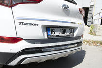 Hyundai Tucson TL 2016-2021 гг. Накладка на задний бампер EuroCap 2016-2018 (ABS) фото 7