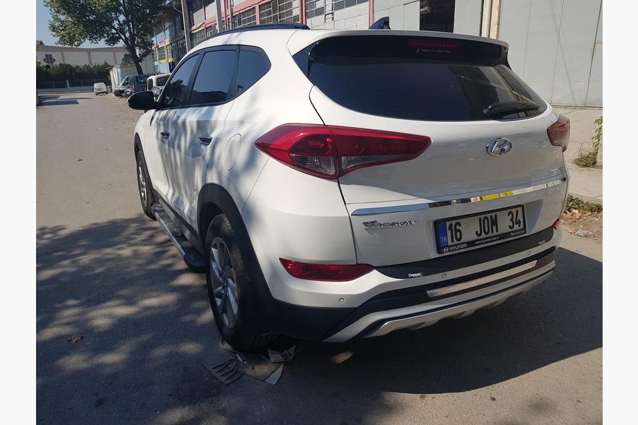 Hyundai Tucson TL 2016-2021 гг. Накладка на задний бампер EuroCap 2016-2018 (ABS) Фото 20