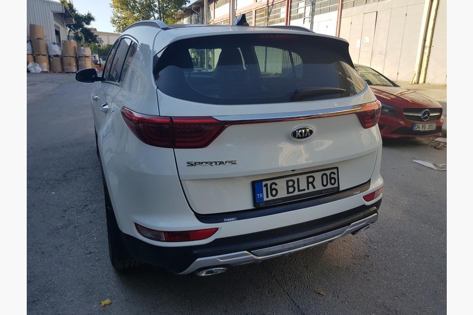 Kia Sportage 2015-2021 гг. Накладка на задний бампер EuroCap 2015-2018 (ABS) Фото 5